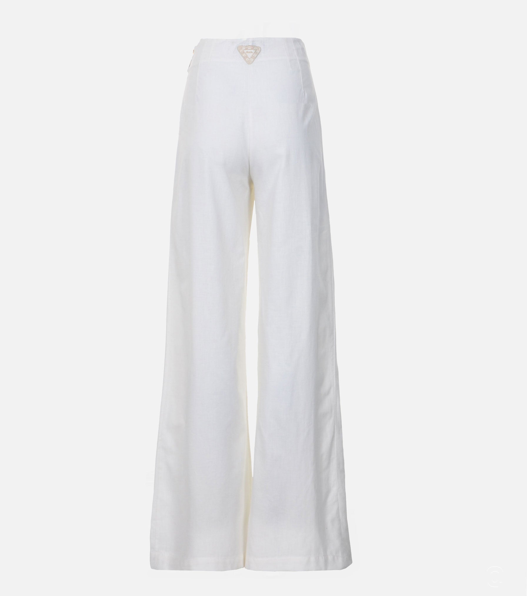 High Waist Trousers with Decorative Ties
