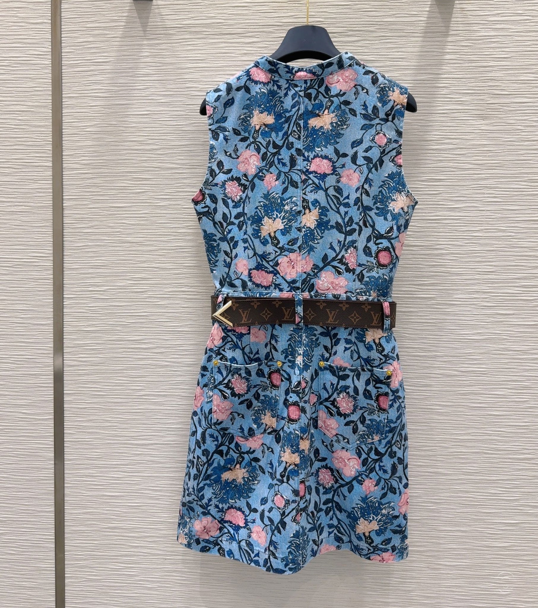 Printed Denim Dress