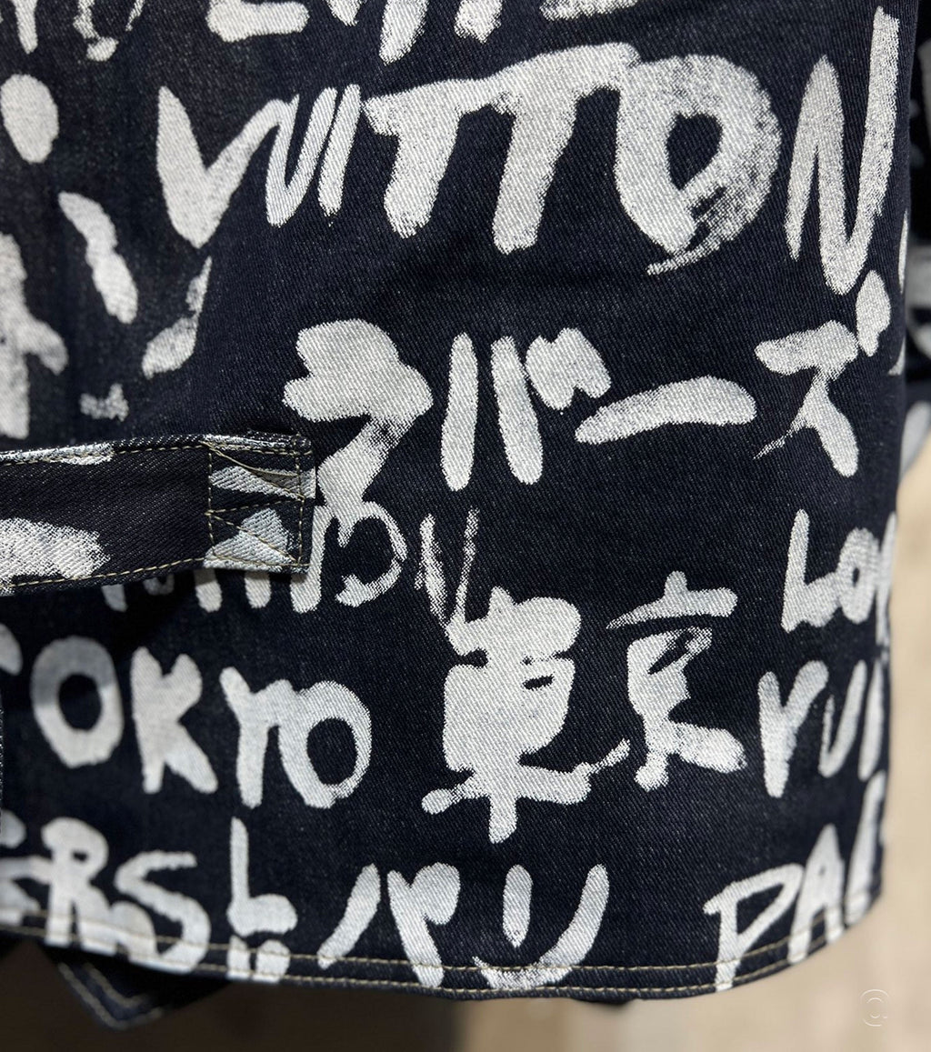 Men Denim Collarless Jacket