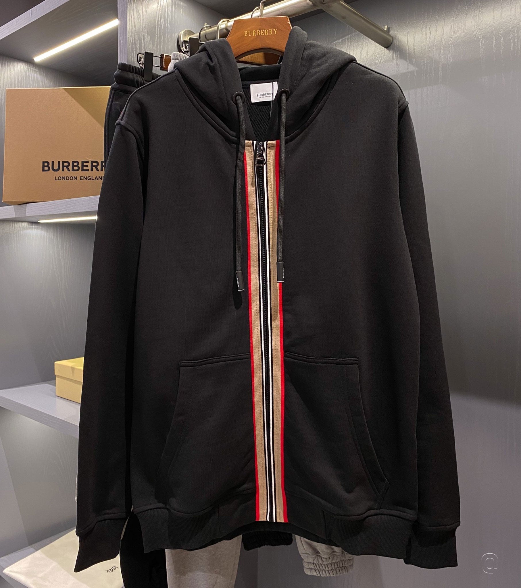 Icon Stripe Zip Hoodie