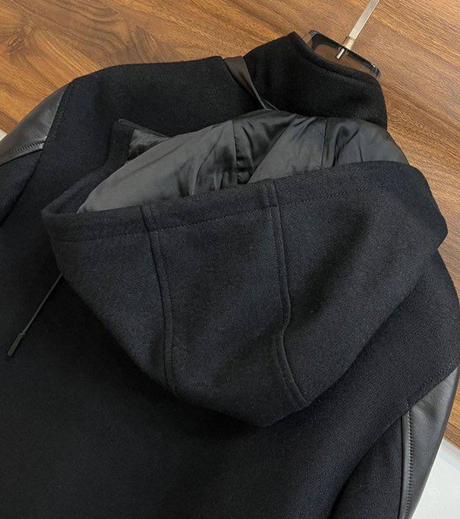 Men  Jacket with Leather Sleeves