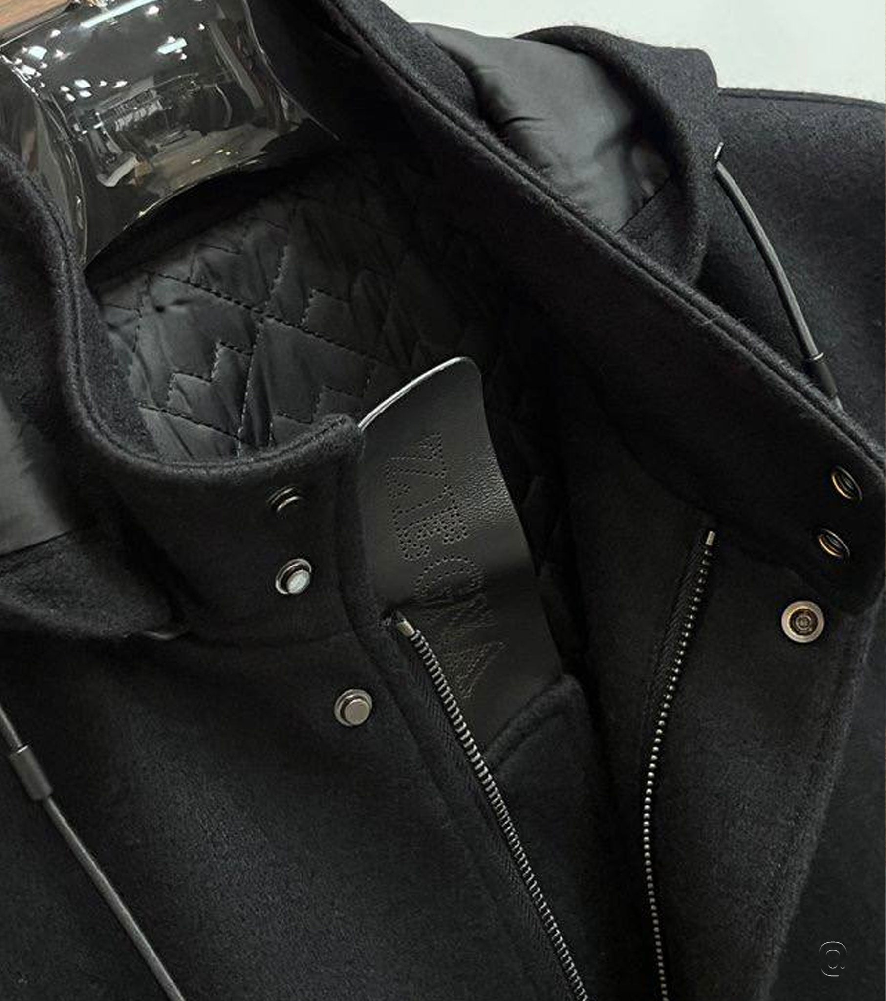 Men  Jacket with Leather Sleeves