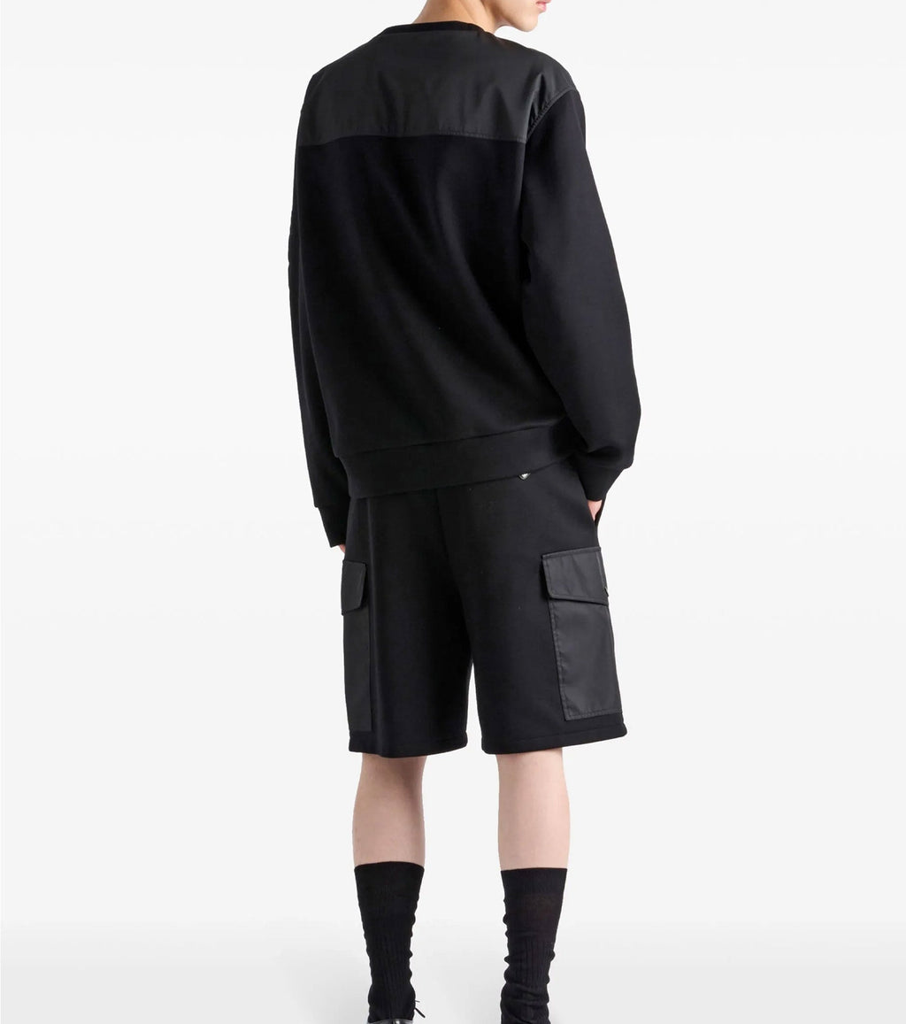 Cotton fleece and Re-Nylon sweatshirt PRA8126