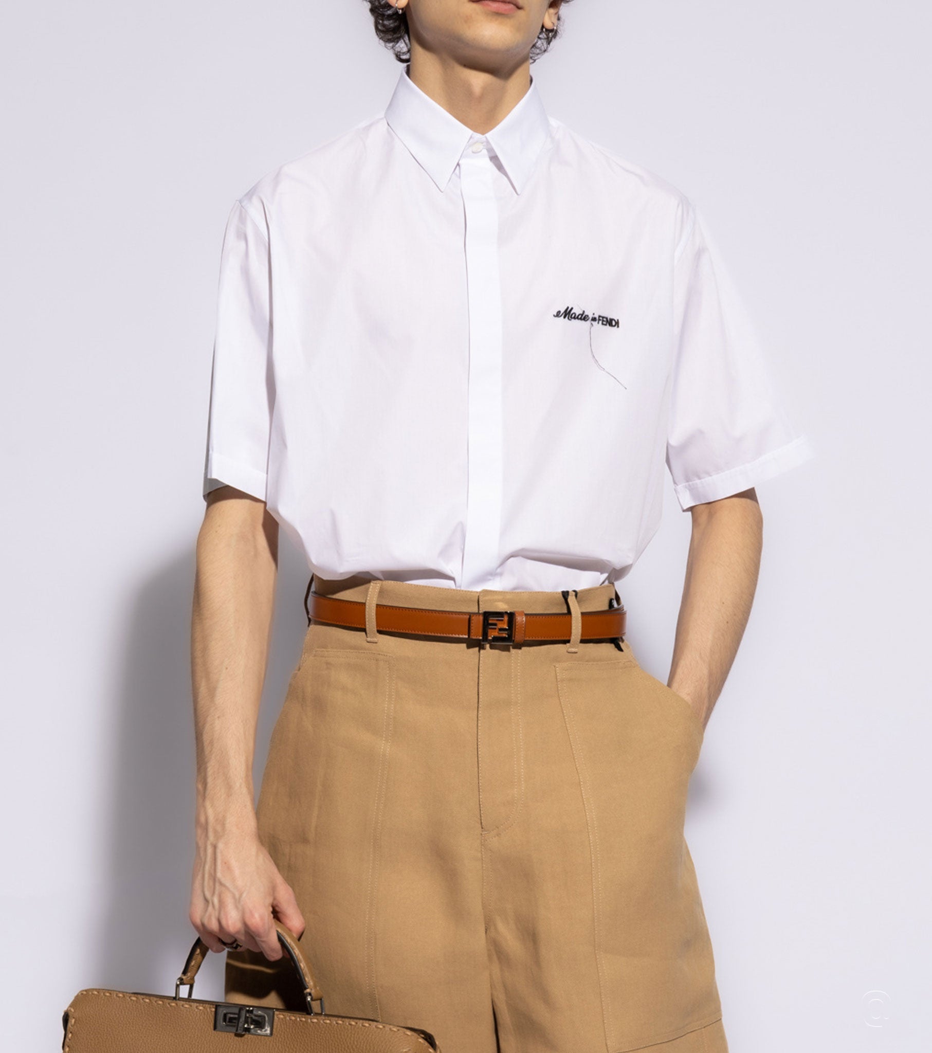 Logo Embroidered Poplin Shirt FN2046