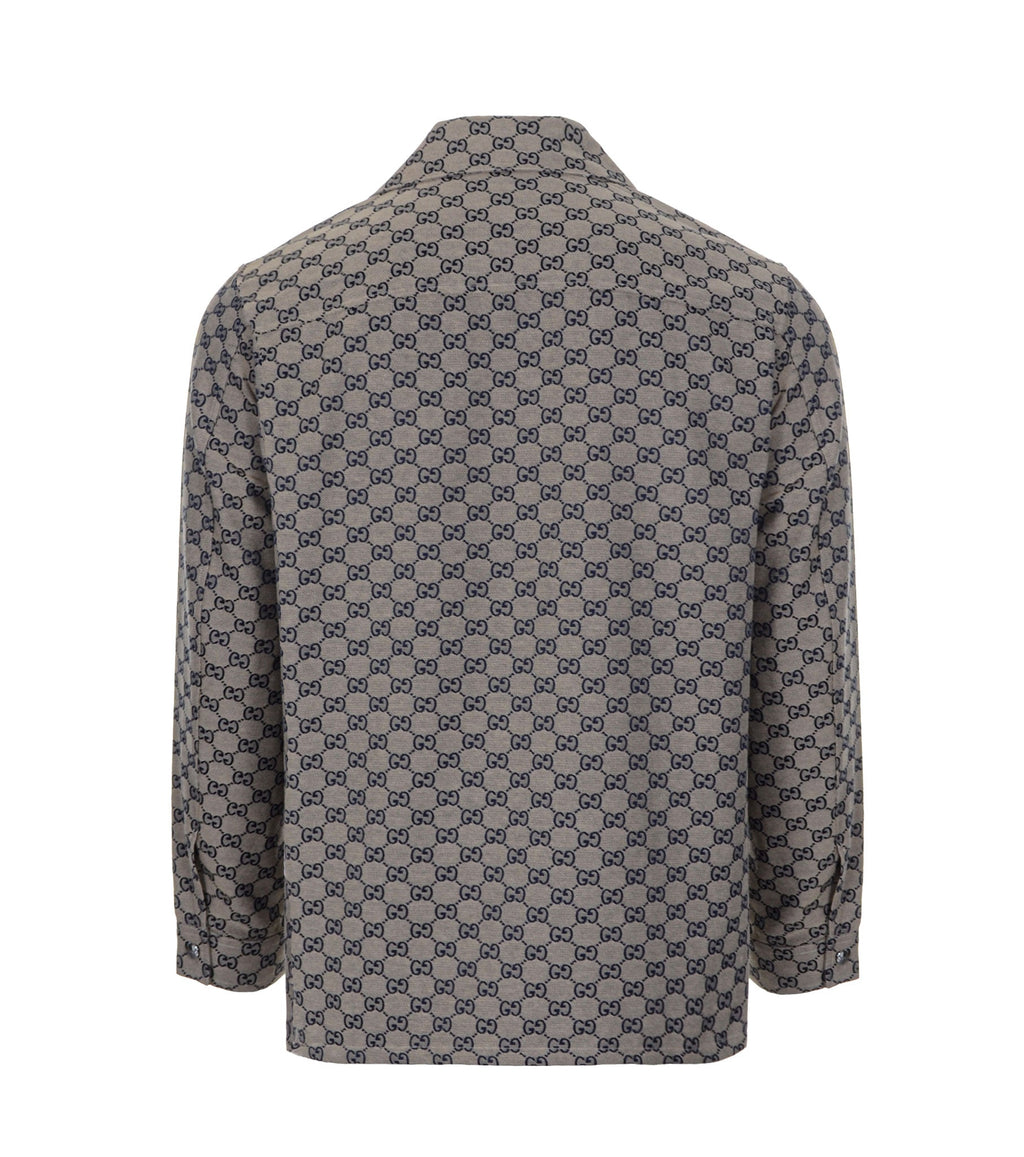 Linen Blend Canvas Shirt Jacket