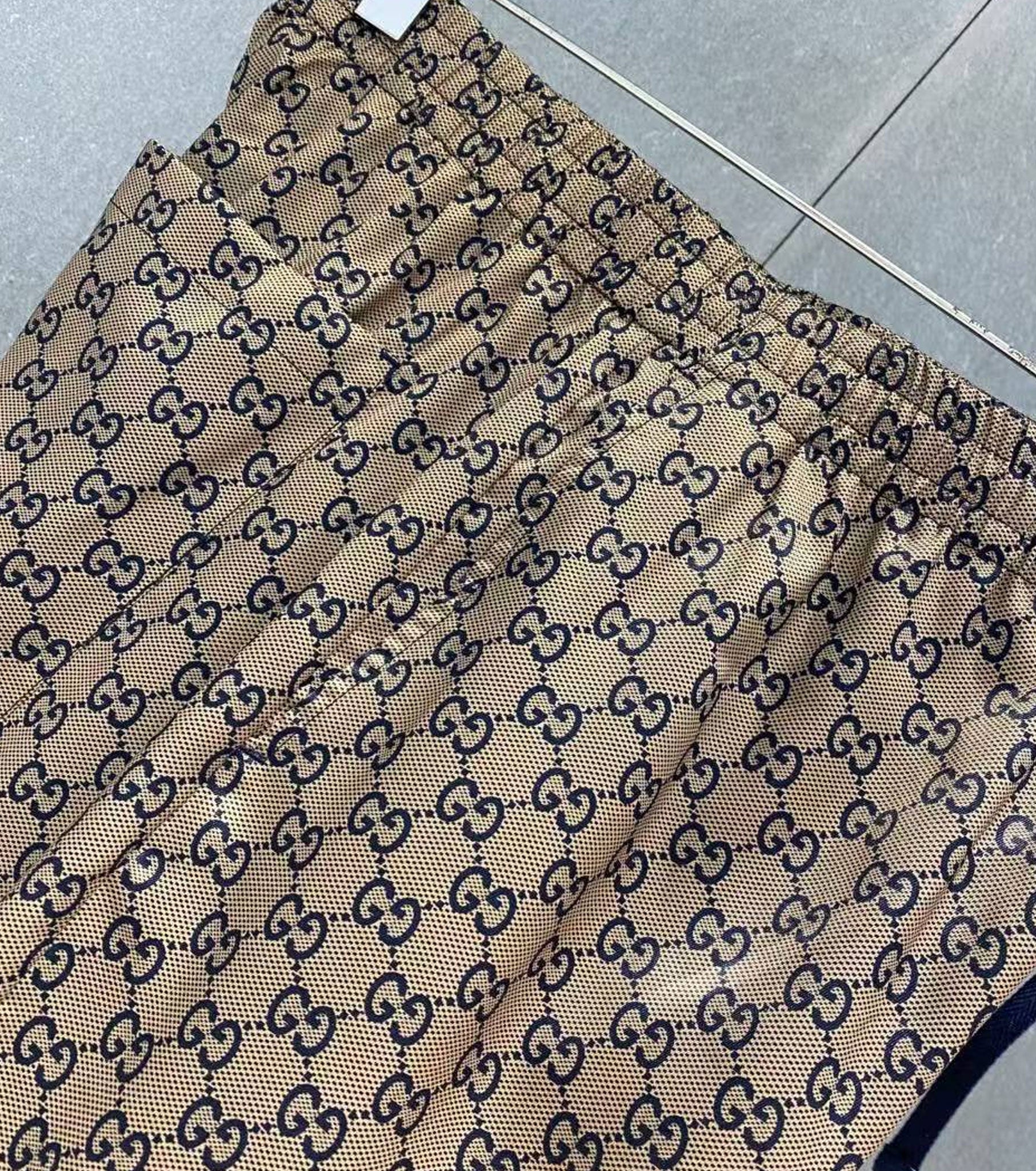 Printed Silk Twill Shorts