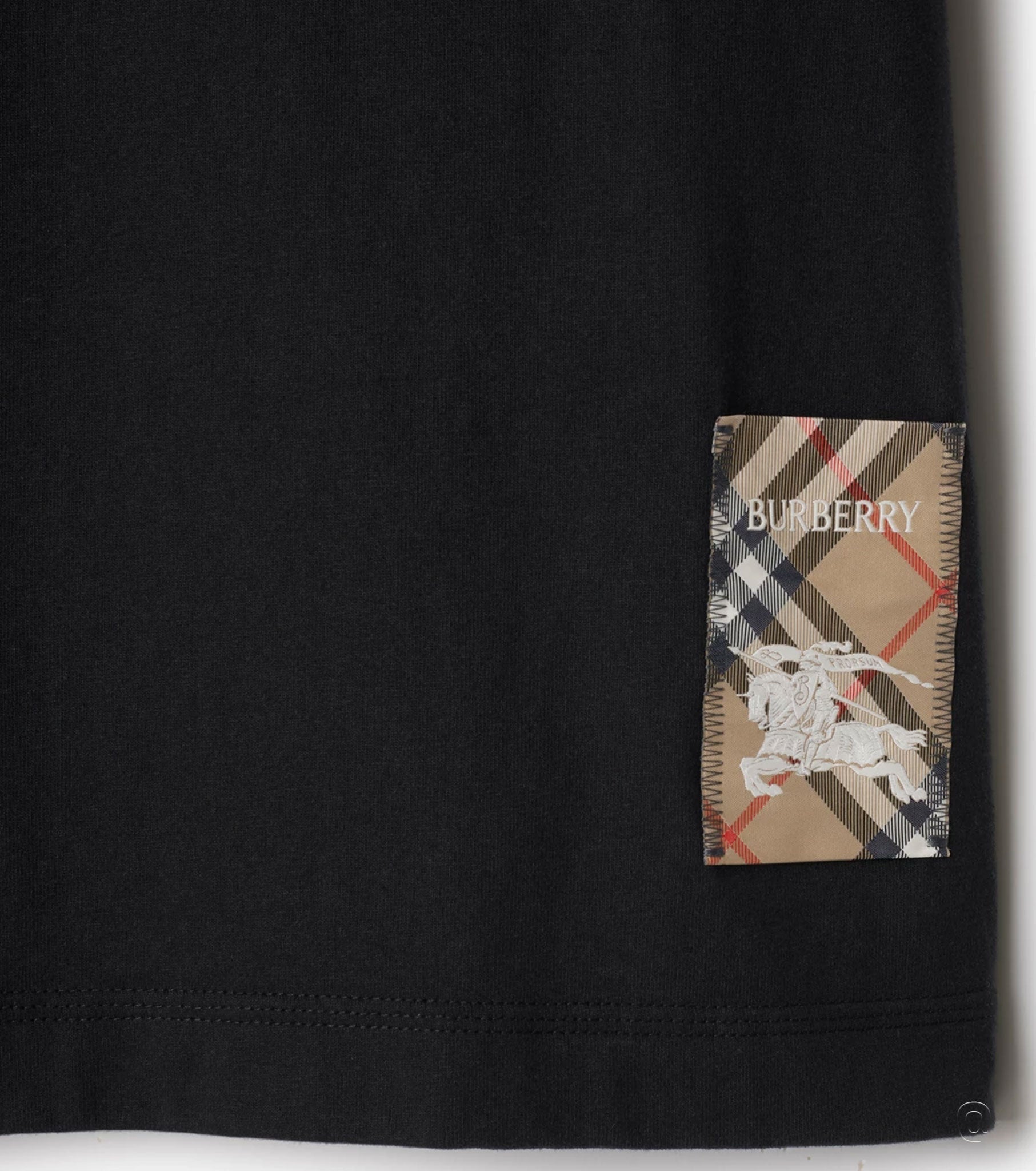 Check Label Cotton T-shirt BR2057