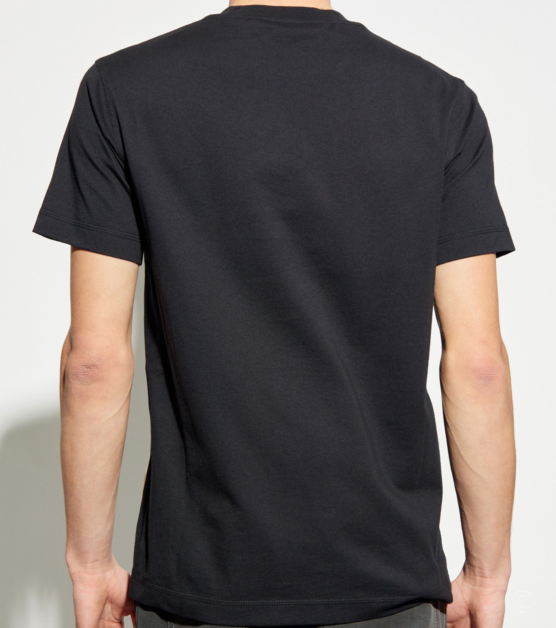 Check Label Cotton T-shirt BR2057
