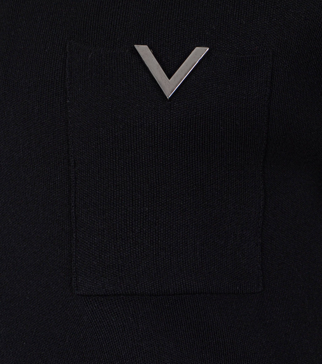Metallic V Polo Shirt