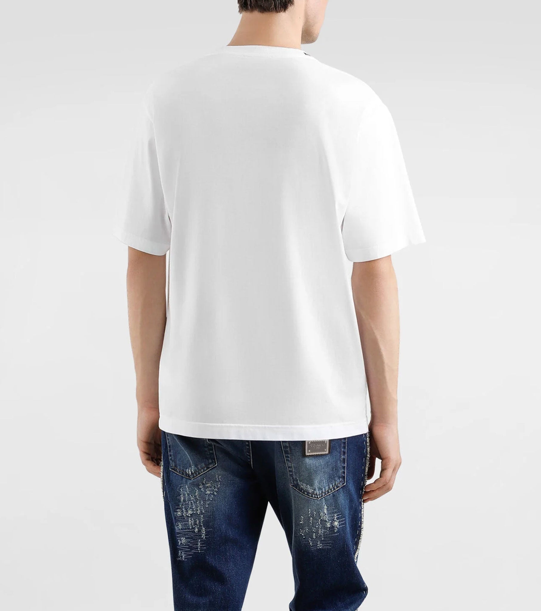 Cotton T-Shirt With Logo Embroidery GBB7096