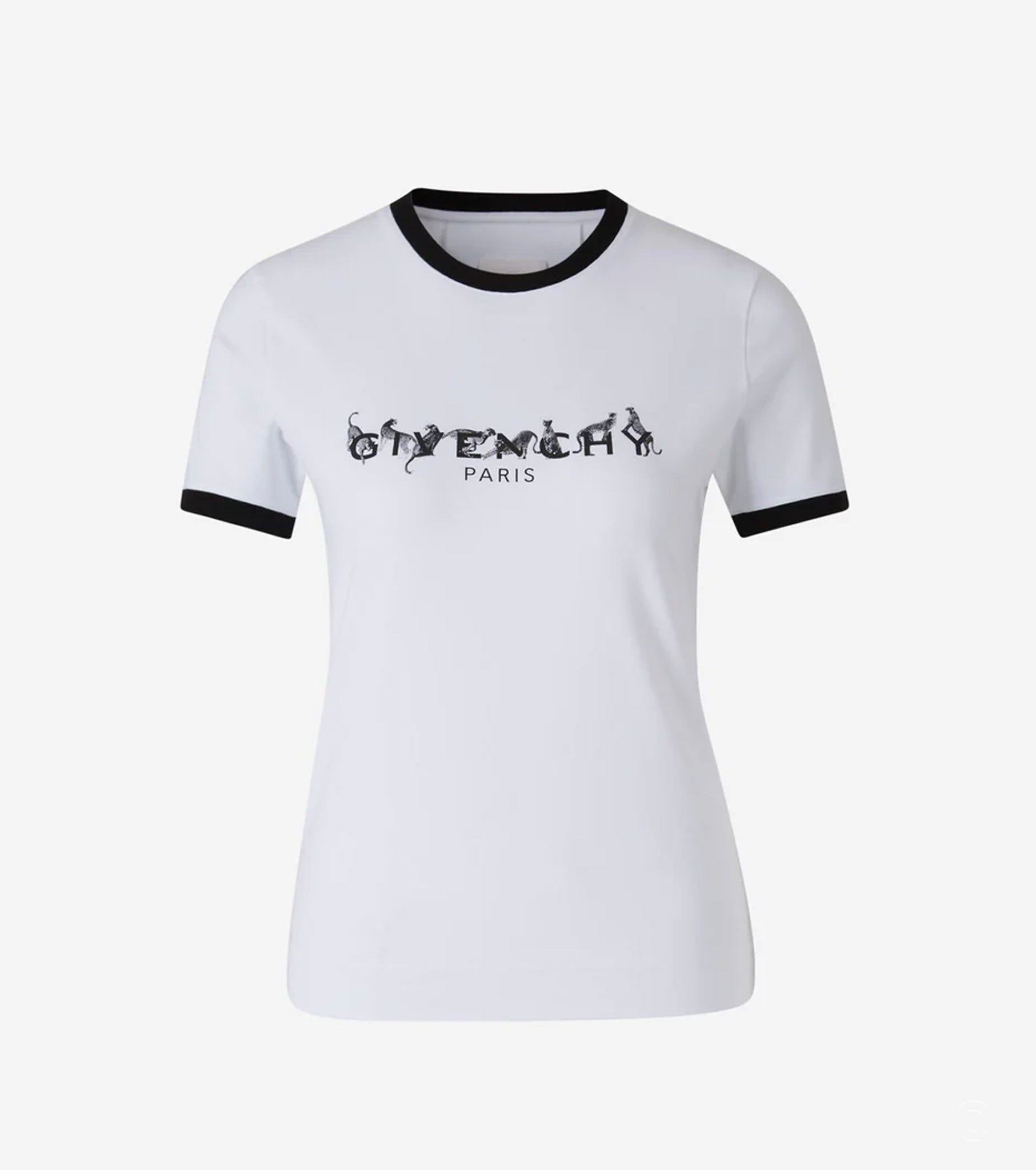 Slim fit t-shirt with leopard print