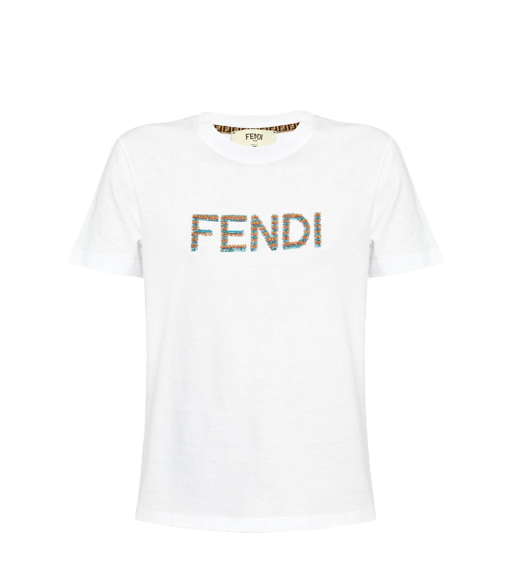 Sequin Embroidered Logo T-Shirt FN1335W