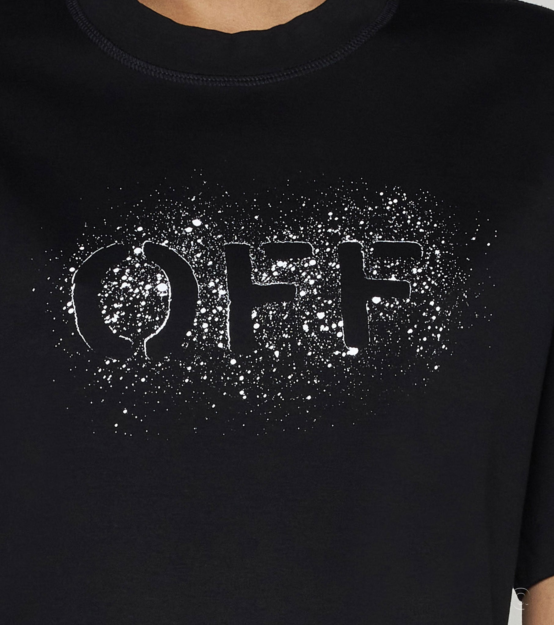 Cotton Cropped T-Shirt OFW5061W